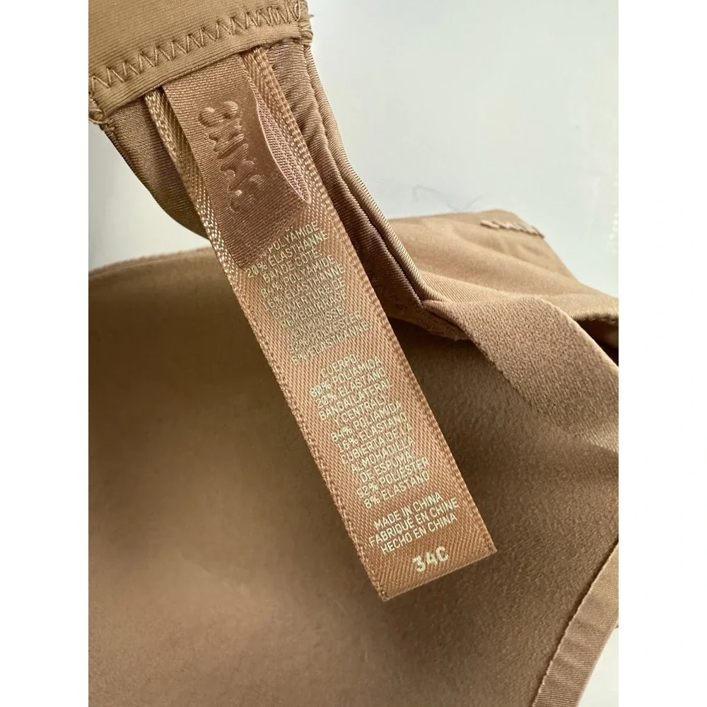 SKIMS Wireless Form T-Shirt Demi Bra | Size 34 C Bronze EUC - Picture 3 of 6
